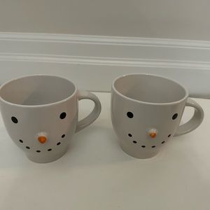 Royal Norfolk Snowman Mugs Holiday Christmas hot chocolate Smiley Face 3D Nose